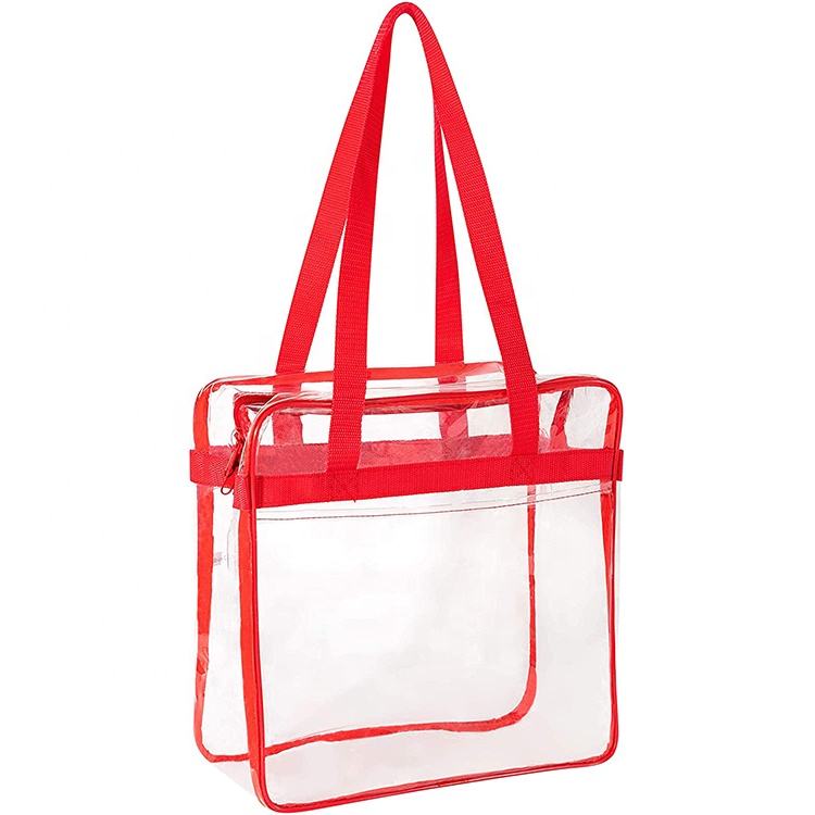 Transparent Shopping Bag with Custom Logo, Eco-friendly, Wholesale Plastic Transparent Carrier, Promotional Transparent PVC Shopping Bag