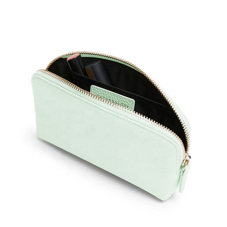 Wholesale Stylish Cosmetic Bag with Lichee Pattern, Sublimation Small Leather Bag, Cosmetics, with Customized Logo, for Women