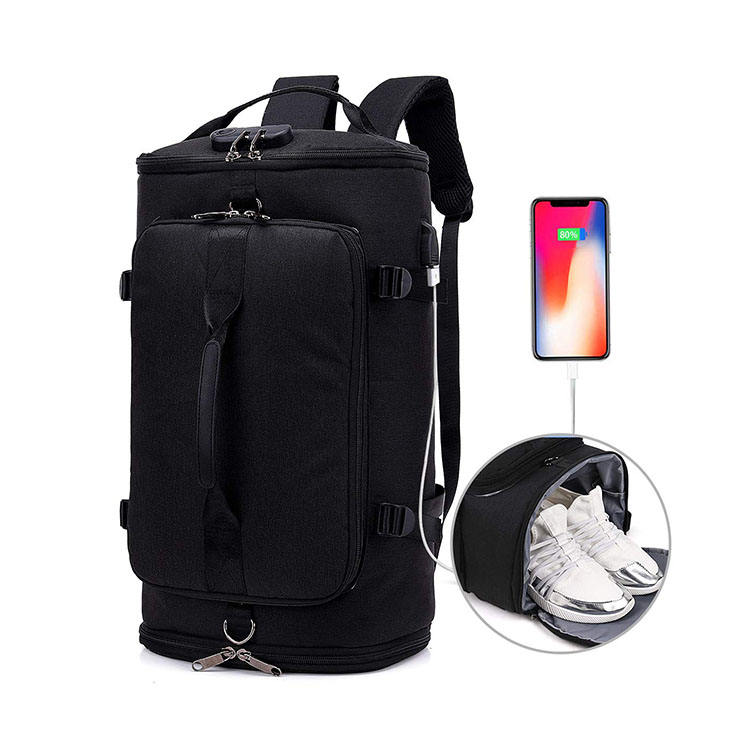 Travel Duffle Bag, Outdoor Bag, with Shoe Compartment, Anti-theft Feature, for College, with Laptop USB Charging Function, Weekend Bag