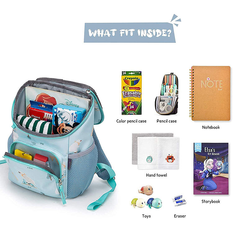 Blue Toddler Children's Backpack, for Boys and Girls, Nursery, Kindergarten, Toddler Cartoon School Backpack